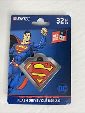 New Superman USB 2.0 32GB Flash Drive Keychain Emtec DC Comics 32 GB  picture