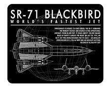 SR-71 Blackbird Mach 3 Schematic Mouse Pad 1/4 Thick picture
