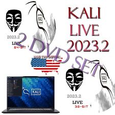 Kali Linux Live 2024.1 64-bit and 32-bit Live DVD Set - Same Day Shipping USA picture