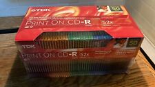 TDK Print On CD-R 80 MIN 700 MB 52X, CASE 50 Pack Brand New Sealed Recordable picture