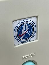 Custom Star Trek Starfleet / Federation Computer Case Badge 1x1 DOMED Sticker picture
