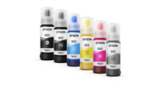NEW GENUINE Epson 552 Claria Ink 6-Bottle Set - ET-8500 8550 CMYK-PB-GY picture
