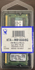 Kingston PC3-10600 8GB SO-DIMM 1333 MHz DDR3 Memory (KTA-MB1333/8G)) picture