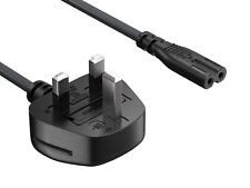 6ft 18 AWG England/UK Notebook Power Cord Non-Polarized with Fuse IEC-320-C7 ... picture