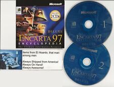 Encarta 97 Encyclopedia Deluxe Microsoft Windows 2 Disc set 1993-1996 picture