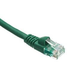 Case of 100 Cables Snagless 3 Foot Cat5e Green Network Ethernet Patch Cable picture