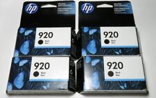 4 Packs Genuine HP 920 Black Ink Cartridge. Brand New Sealed. picture