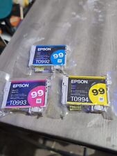 Epson 99 Ink Cartridges Yellow T0994,Cyan T0992,Magenta T0993 Genuine Open Box picture