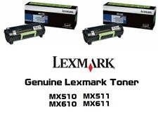 2 Mostly New Genuine Lexmark 60F1X0E Toners 70% 601XE  MX510 MX610 MX511 picture