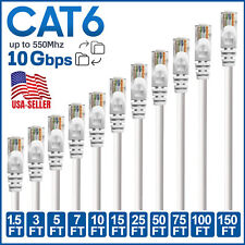 CAT 6 RJ45 Ethernet Cable Lan Network CAT6 Internet Xbox White Patch Cord LOT picture