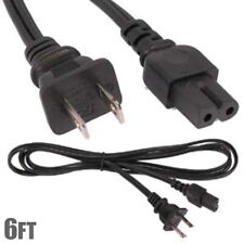 6FT 18/2 Gauge Power Cord Cable NEMA 1-15P to IEC320 C7 Polarized 125V AC 10A  picture