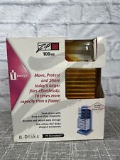Iomega Zip 100MB 8 Disks Storage Tower NIB PC Formatted Data Storage Colors Vtg picture