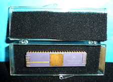 Motorola MC68008LC8 Purple Ceramic Gold DIP Collectible Microprocessor  picture