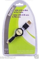 RetailPlus RC-MCCA-RA4 Retractable USB A to 4-pin USB Mini-B Cable  picture