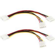 2X 4-pin Molex Male Y-Splitter 4 Pin Molex Dual Female IDE Power Cable Adapter picture