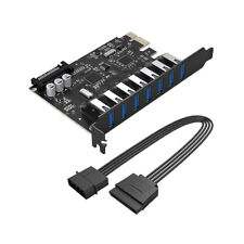 ORICO USB 3.0 7 Port PCI-E Expansion Card Motherboard 15Pin SATA Power Connector picture