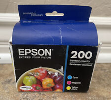 Genuine Epson 200 Cyan Magenta Yellow Ink Cartridges T200520 Expired 5/2023 picture
