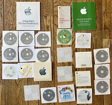 Lot Vintage Apple computer discs, manuals, etc. (16 discs) Untested. See list picture
