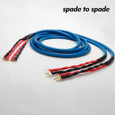 Pair Silver Plated Speaker Cable OCC Copper Audio Cord with Banana Plug /Y Plug picture