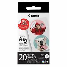 New Canon IVY ZINK Pre-Cut Circle Sticker Paper, 20 Sheets picture