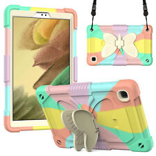 For Samsung Tab A8 A7Lite T220 X200 Kids Butterfly Kickstand Case Shoulder Strap picture