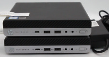 Lot of 2 HP EliteDesk 800 G3 DM 35W i5-7500T @ 2.70GHz 8GB No SSD/OS *Parts* picture