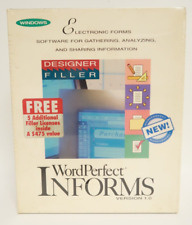 WordPerfect Informs Version 1.0 Vintage PC Computer Program Software 1993 (New) picture
