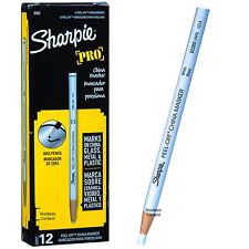 Sharpie Pro White Peel Off China Marker, Grease Pencil, 02060, Box of 12 picture