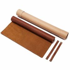 Genuine Cow Leather Desk Mat Laptop Mouse Protections Lightweight Organizers New picture