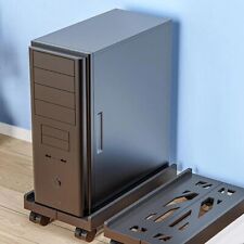 Adjustable Mobile CPU Stand - Ventilated Computer Tower Cart with Wheels - Fits  picture