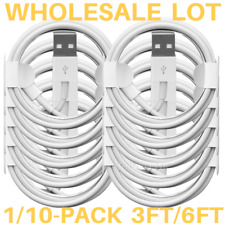 10 PACK USB Data Fast Charger Cable Cord Lot For Apple iPhone 5 6 7 8 X 11 12 13 picture