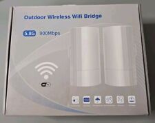 2pcs Outdoor Wireless Bridge 5.8G 900Mbps 2KM Point to Point Long Range POE picture