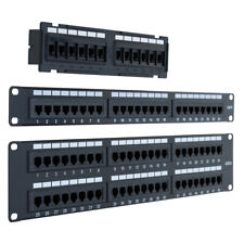 Patch Panel Cat5e Cat6 110Type for 12/24/48 Ports RJ45 Ethernet Rack Mount Lot picture