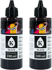 2 Bottles 200ML Koala Sublimation Ink BLACK for All Inkjet Printers picture