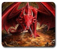 RED FIRE DRAGON - Mousepad / Mouse pad - Inspired by Dungeons & Dragons GIFT picture