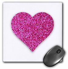 3dRose Hot Pink Heart made from a glitter photo graphic - not actual glitter Mou picture
