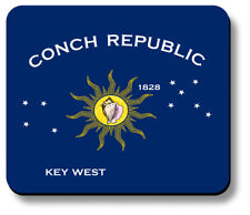 Conch Republic Key West Flag Mouse Pad Non-Slip 1/8in or 1/4in Thick picture