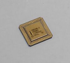 Intel C80186-3 vintage purple ceramic gold CPU LCC IC chip 8331 date picture