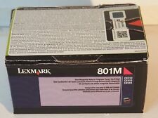 New LEXMARK 801M Return Program MAGENTA TONER CARTRIDGE - Open Box - Sealed Bag picture