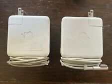 LOT OF TWO (2) APPLE 85W A1343 MAGSAFE POWER ADAPTER USA Geniune used working picture