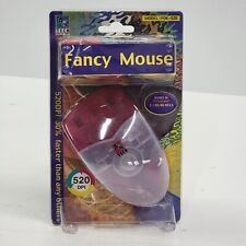 Vintage 90's NOS A4 Tech Fancy Mouse Pink Translucent PS/2 520 DPI Model FOK-520 picture