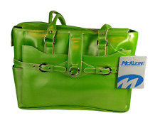 McKlein Willow Springs Cowhide Leather Ladies Laptop Briefcase Vibrant Green picture