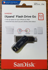 New Sealed Sandisk 64GB iXpand Flash Drive Go USB Lightning New York Shipper picture