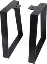 2 Set Trapezoid Table Legs Black DIY Furniture Metal Legs for Coffee Table 12Inc picture