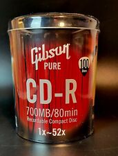 Gibson Pure Audio 100 pack CD-R in a Collectible Tin New picture