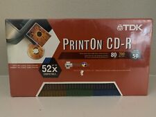 TDK print on CD-R 80 min 700 MB 48x slim case 50 pack ink jet picture