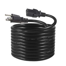 12FT Computer Monitor Replacement Power Cord -Black Long Standard PC Replace ... picture