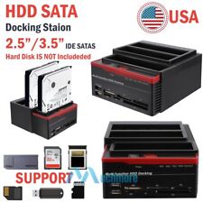 External Triple SATA IDE HDD Docking Station 3.5''/2.5'' Hard Drive Card Reader picture