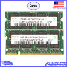 2x 2GB For Hynix PC2-5300 DDR2-667 667Mhz 200pin PC5300 Laptop Memory Replace picture