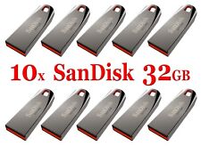 LOT 10 x SanDisk Cruzer Force 32GB USB Flash Drive - Metal,SDCZ71-032G 10x 32 GB picture
